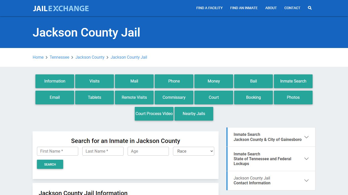 Jackson County Jail Roster Lookup, TN, Inmate Search